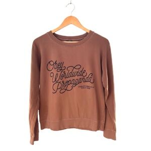 Obey Tan Graphic Crewneck